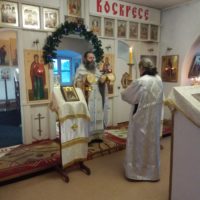 В крещенский сочельник в Александро-Ошевенском монастыре была отслужена Божественная литургия и Великое освящение воды.