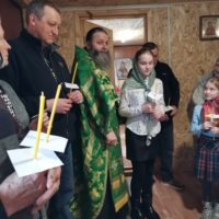 Таинство Елеосвящения на монастырском подворье в Архангельске.