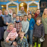 Божественная литургия в Покровском храме села Казаково.