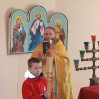 Божественная литургия в деревне Нокола.
