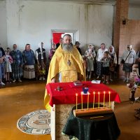 Божественная литургия в деревне Боросвидь.